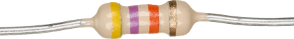 Resistor, yellow violet orange gold