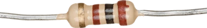 Resistor, brown black brown gold